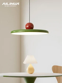 Reštaurácia prívesok lampa dizajnér zelená lietajúci tanier prívesok lampa francúzsky tabuľka bar stolná lampa Tichý vietor spálňa štúdia lampa