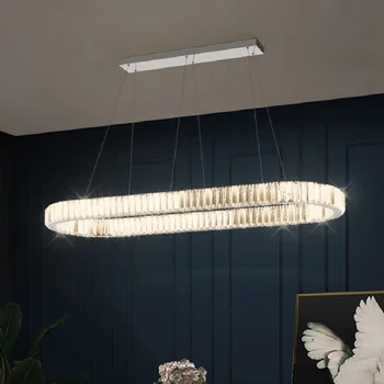 Svetlo Luxusné Crystal Obývacia Izba Lampa Moderného Jednoduché Jedáleň Čítanie Tvorivé Osobné LED Bar Luster